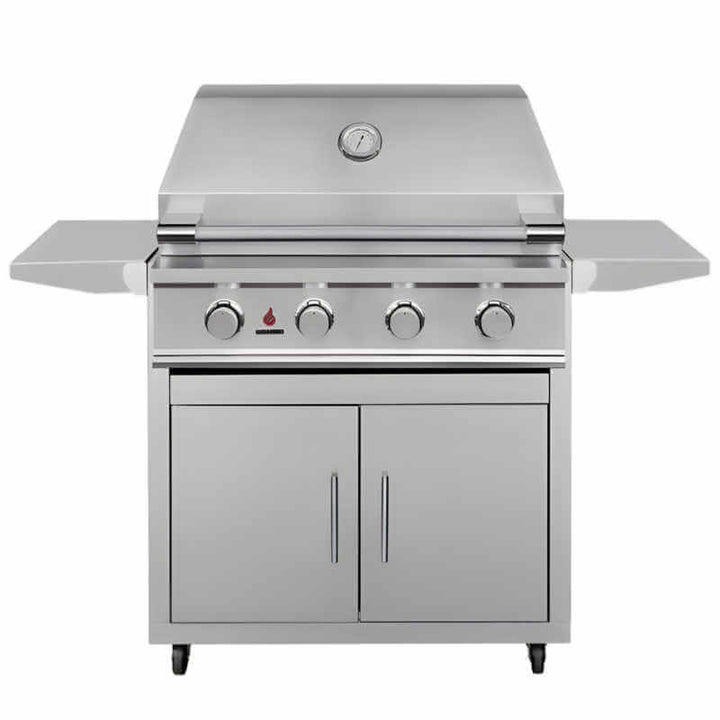 TrueFlame E Series 32 Inch 4 Burner Freestanding Gas Grill.