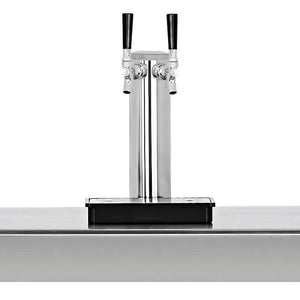 TrueFlame 24-Inch 6.6 Cu. Ft. Outdoor Rated Double Tap Kegerator - AMD-RFR-24DK2.