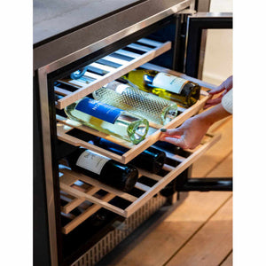 TrueFlame 24 Inch 5.3 Cu. Ft. Outdoor Single Zone Wine Cooler.
