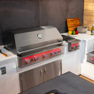TrueFlame 40 Inch 5 Burner Built-In Gas Grill.