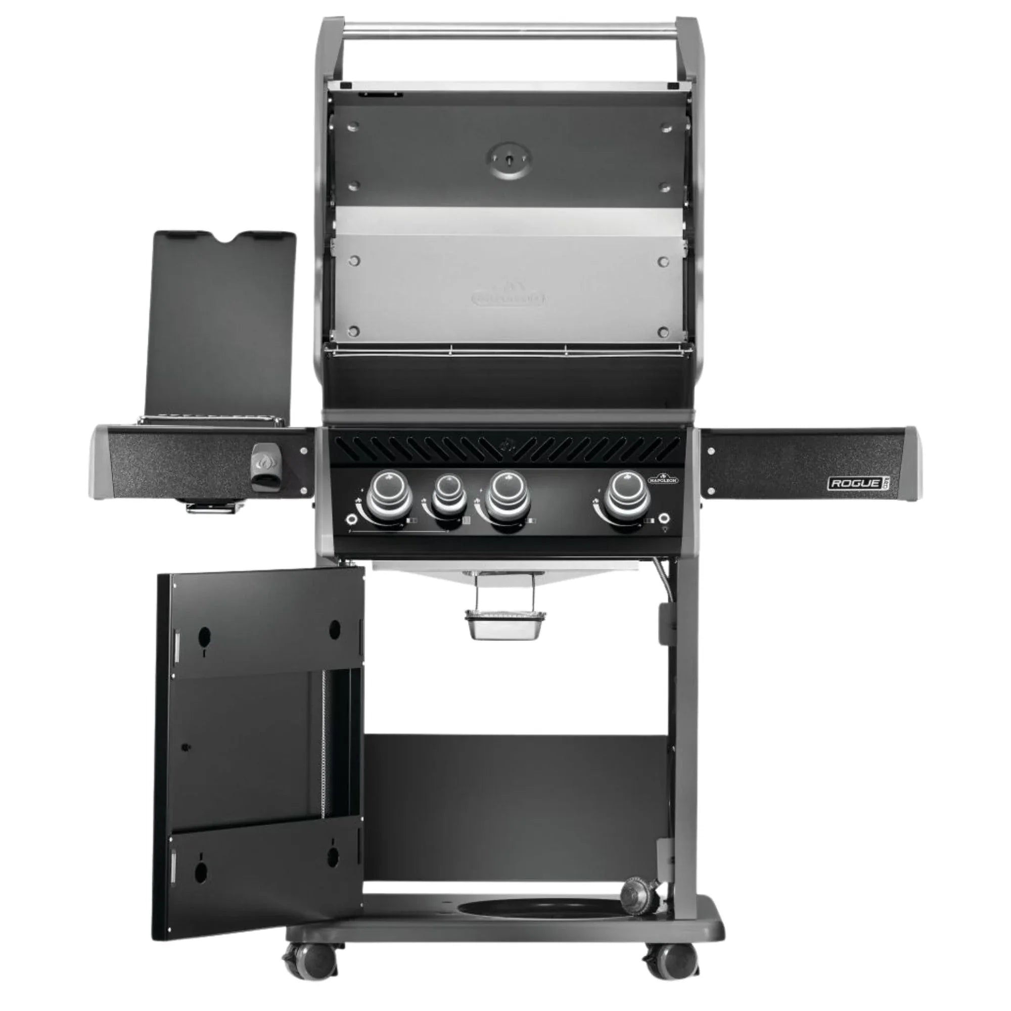 Napoleon Rogue® PRO 425 SIB Black Freestanding Gas Grill w/ Infrared Side Burner.