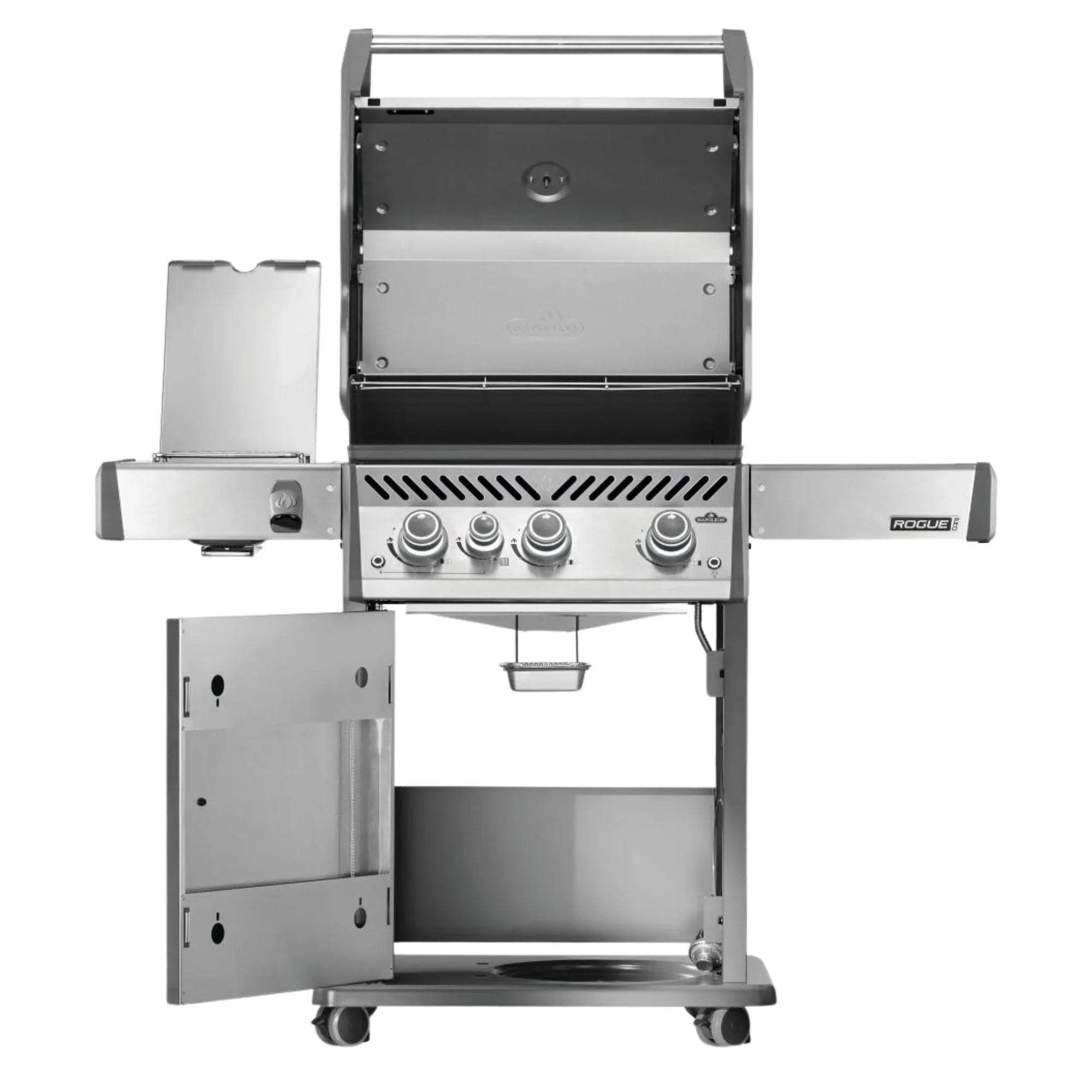 Napoleon Rogue® PRO 425 SIB Stainless Steel Freestanding Gas Grill w/ Infrared Side Burner.