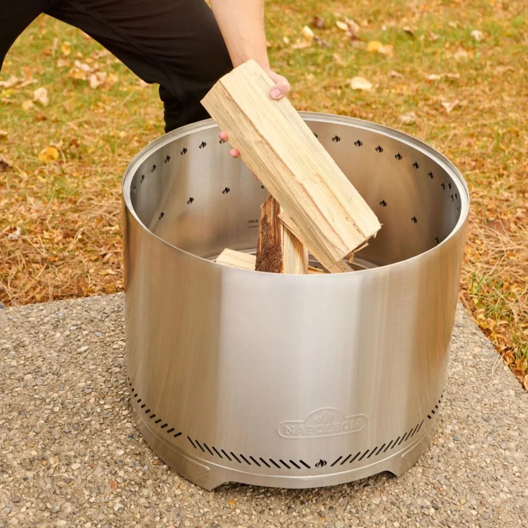Napoleon Timberwolf 18-Inch Stainless Steel Smokeless Fire Pit.