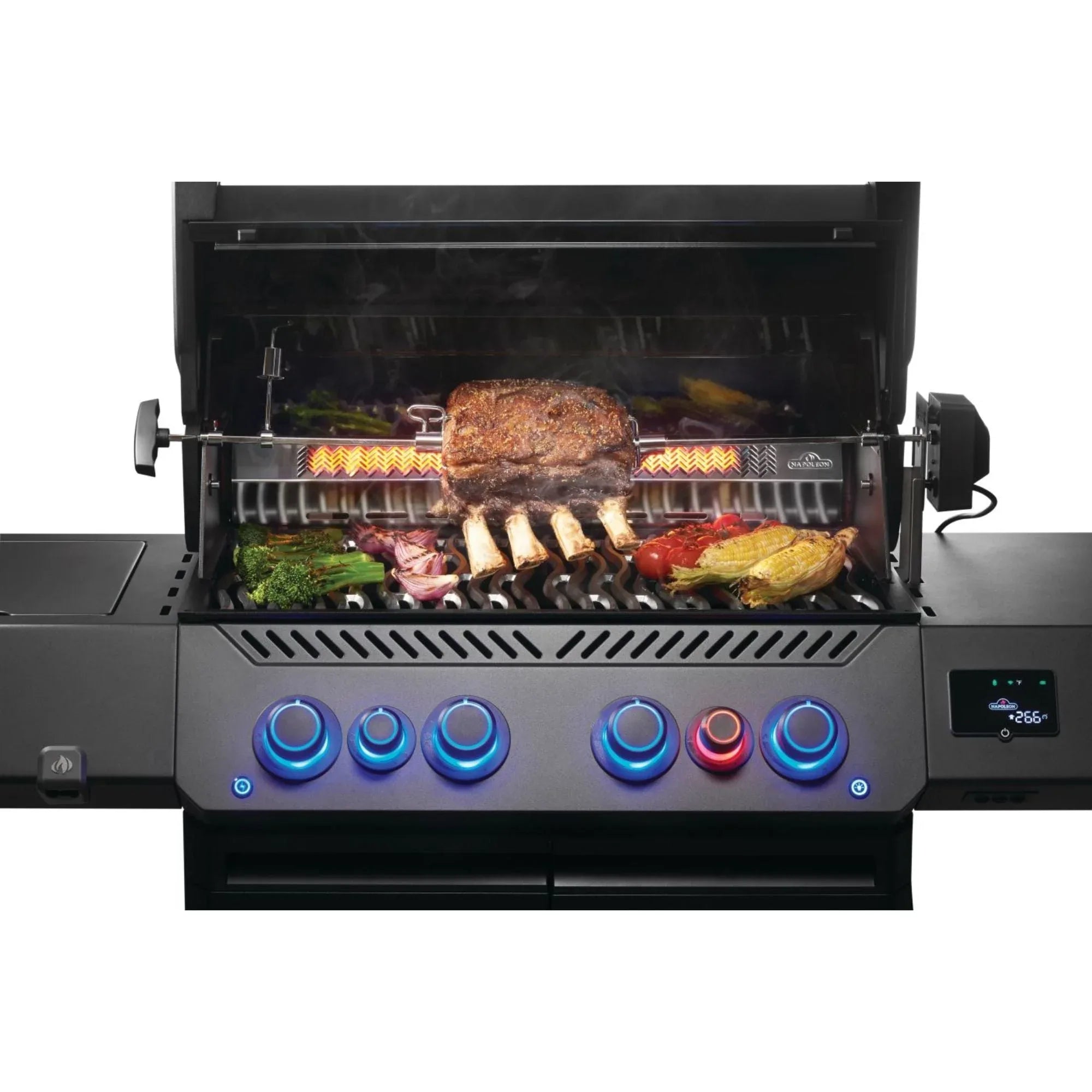 Napoleon Phantom Prestige® 500 Connected RSIB Freestanding Gas Grill w/ Infrared Side and Rear Burner.