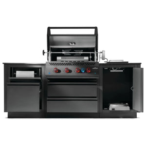 Napoleon Oasis 300 Outdoor Kitchen w/ Built-in 700 Series 32 Gas Grill & Black Pearl Granite Countertop.