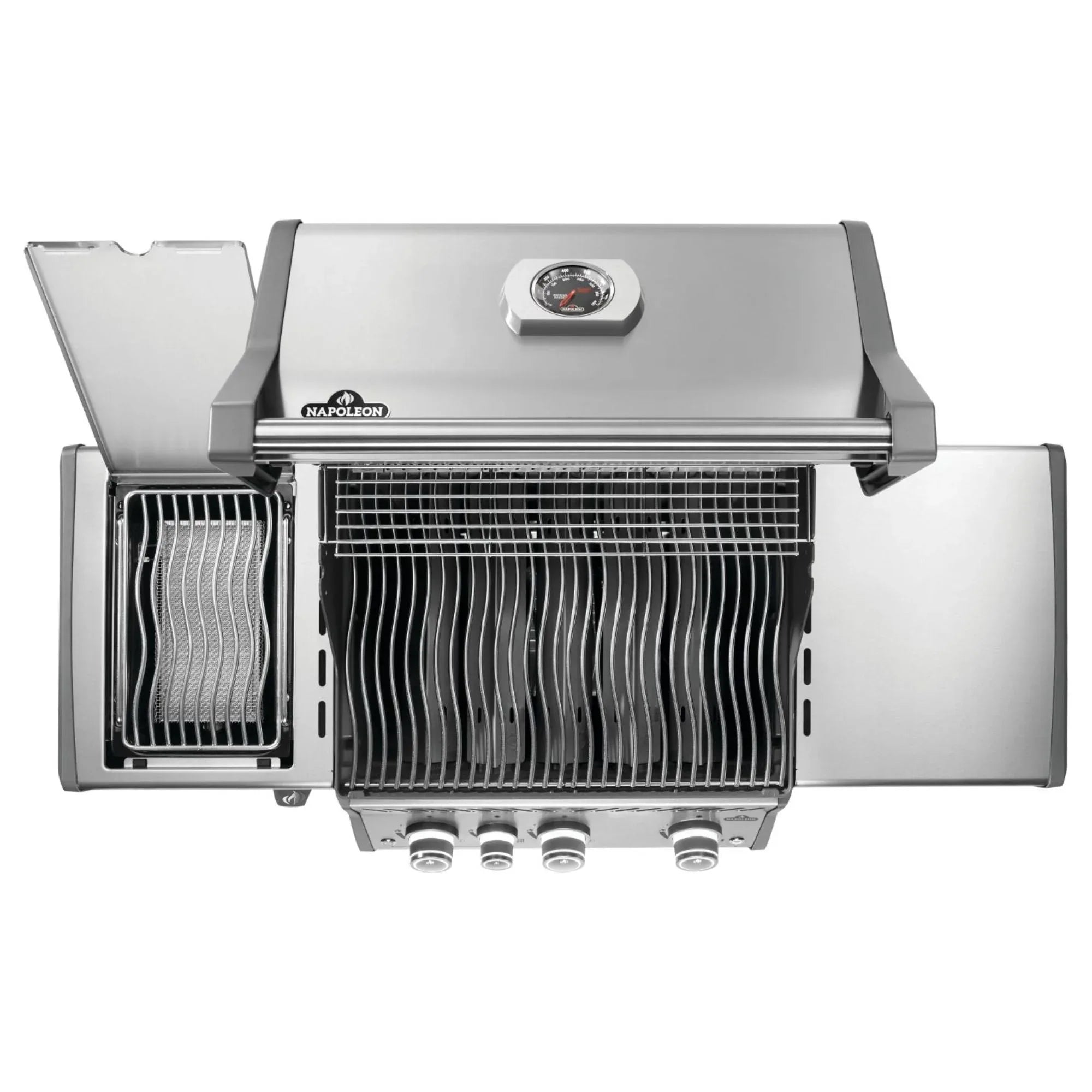 Napoleon Rogue® PRO 425 SIB Stainless Steel Freestanding Gas Grill w/ Infrared Side Burner.