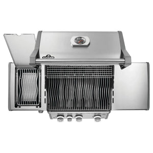 Napoleon Rogue® PRO 425 SIB Stainless Steel Freestanding Gas Grill w/ Infrared Side Burner.