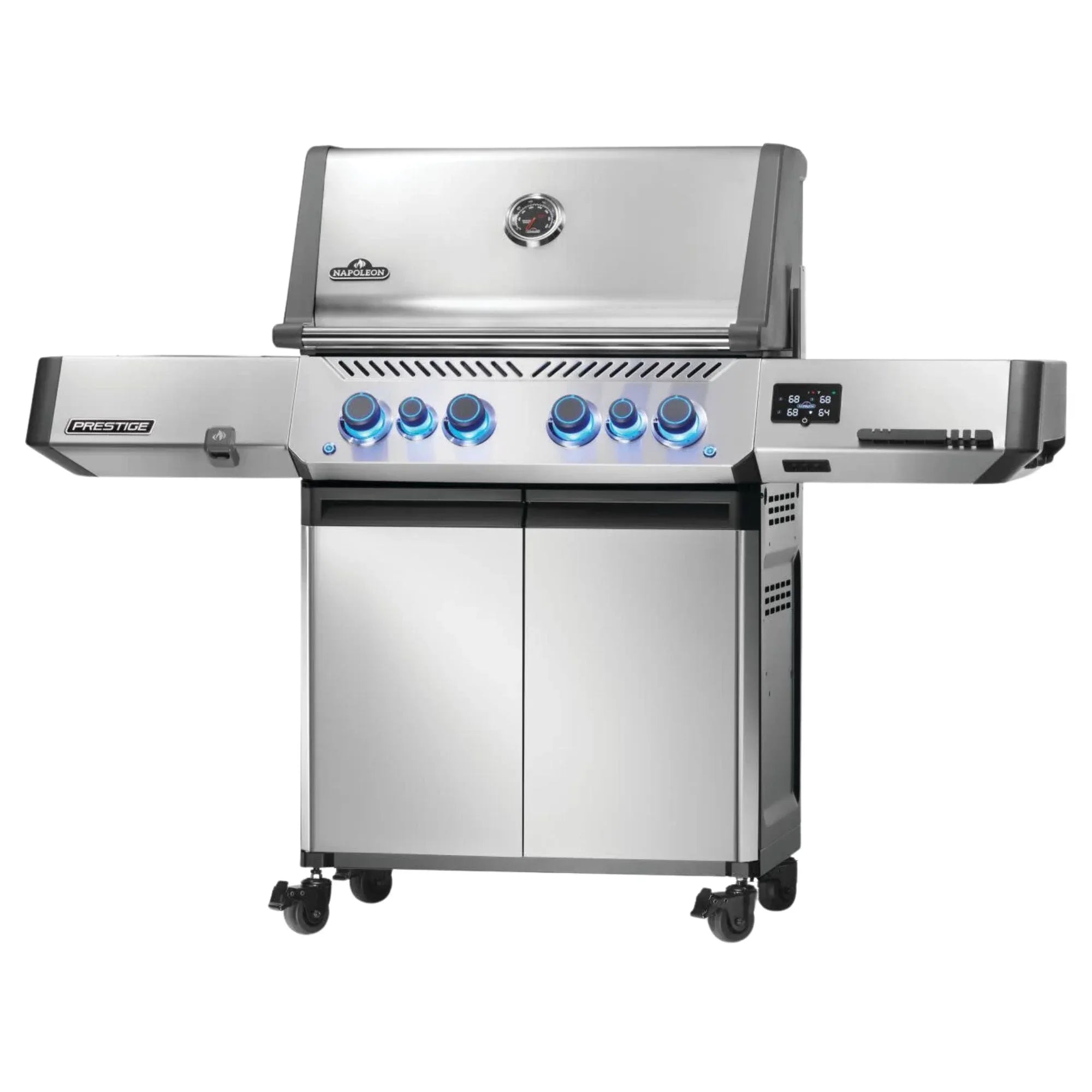 Napoleon New Prestige® 500 Connected RSIB Freestanding Gas Grill w/ Infrared Side and Rear Burner.