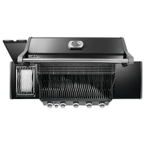 Napoleon Rogue PRO 625 SIB Black Freestanding Gas Grill w/ Infrared Side Burner.