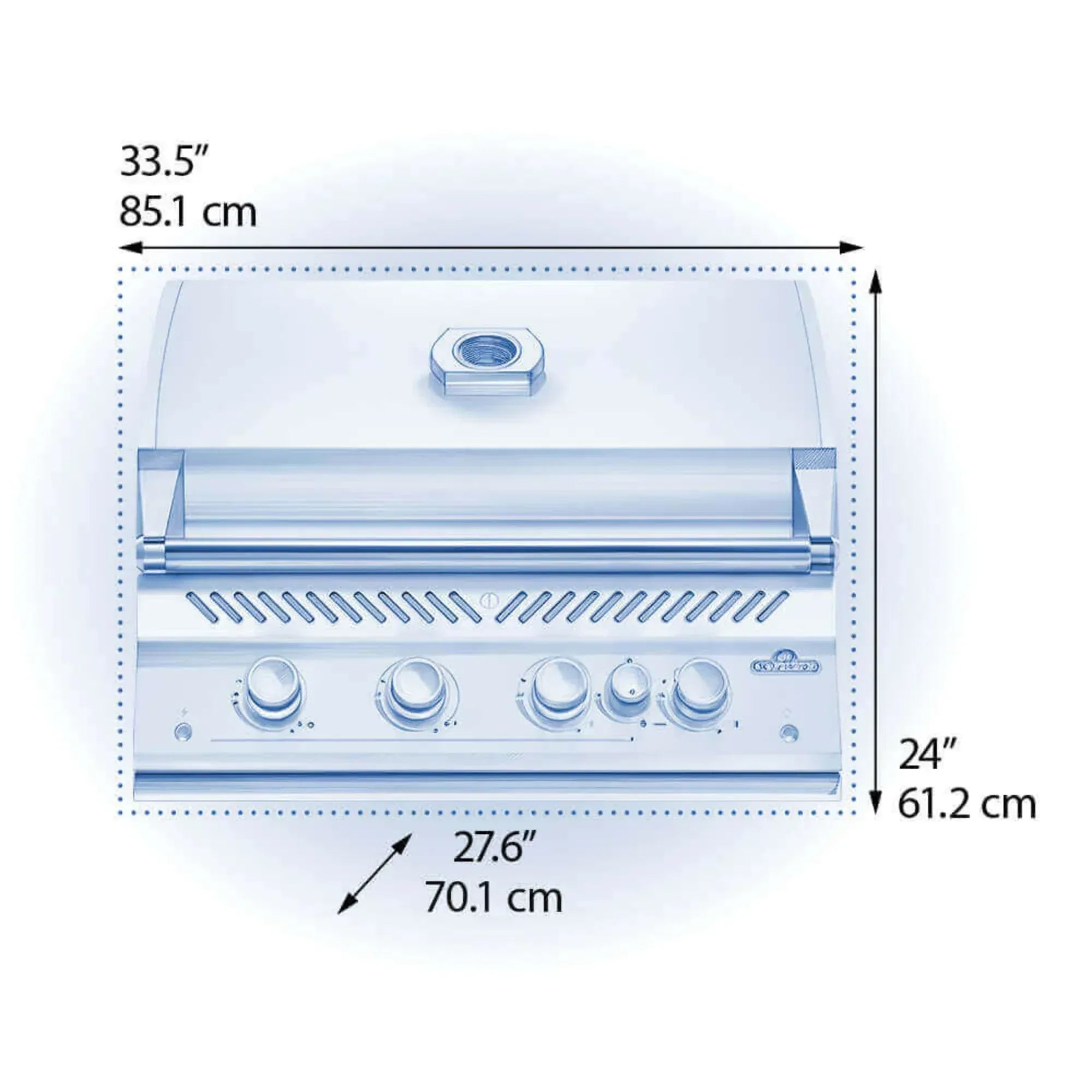 Napoleon Matte Black Built-in 700 Series 32-Inch RB Gas Grill w/ infrared Rear Burner.