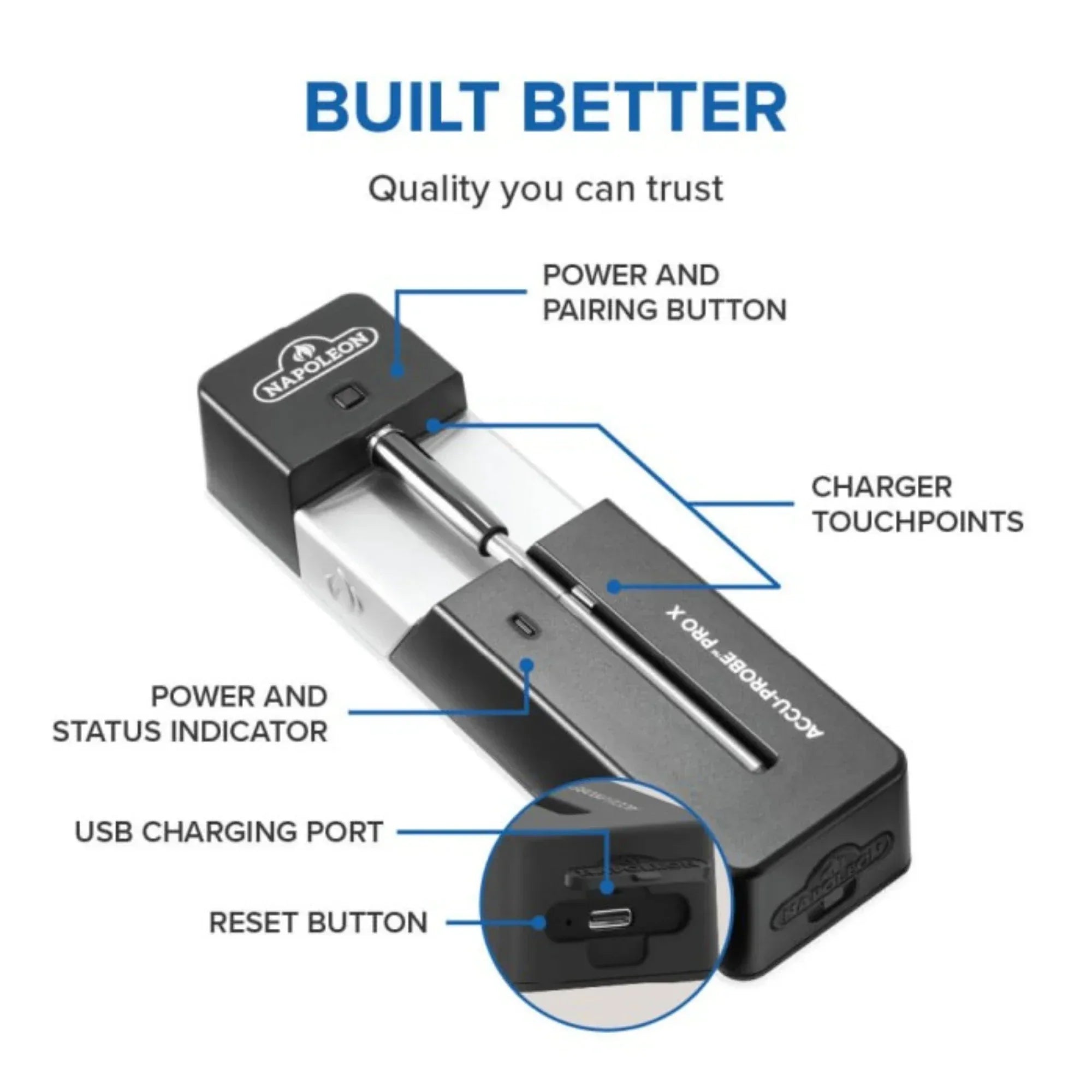 Napoleon ACCU-PROBE™ PRO X Wireless Bluetooth® Smart Thermometer.