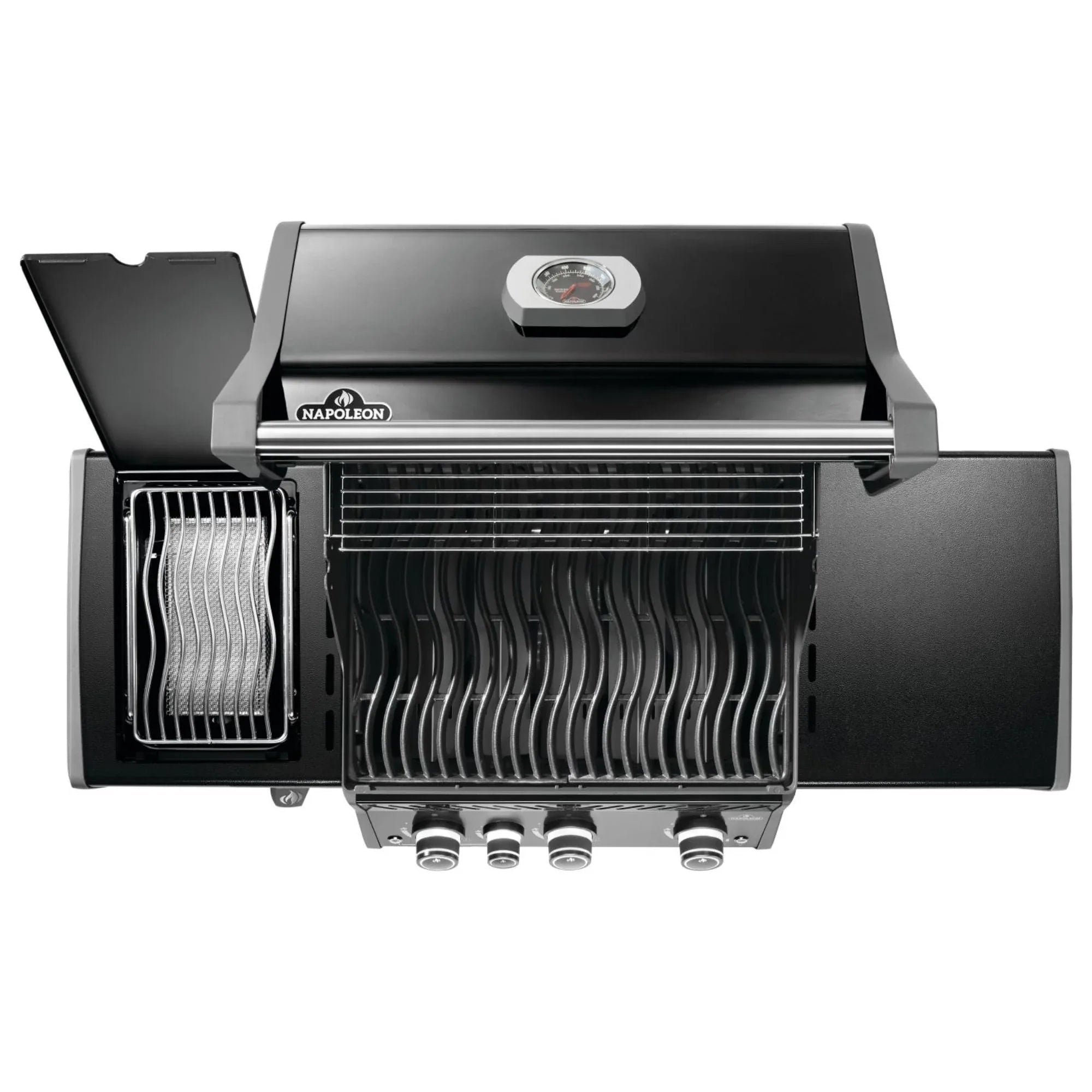 Napoleon Rogue® PRO 425 SIB Black Freestanding Gas Grill w/ Infrared Side Burner.