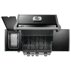 Napoleon Rogue® PRO 425 SIB Black Freestanding Gas Grill w/ Infrared Side Burner.