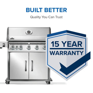 Napoleon Rogue PRO 625 SIB Freestanding Gas Grill w/ Infrared Side Burner.