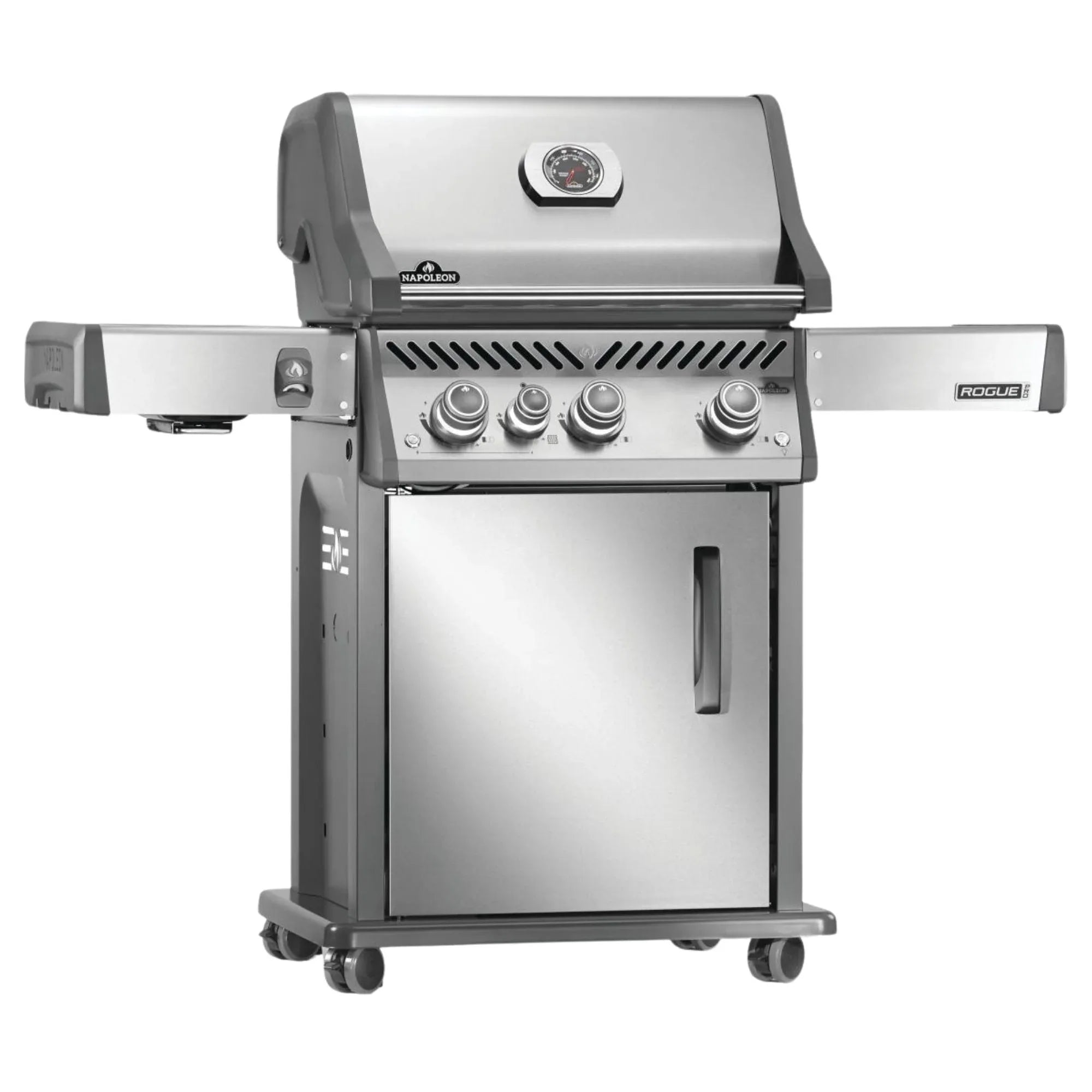 Napoleon Rogue® PRO 425 SIB Stainless Steel Freestanding Gas Grill w/ Infrared Side Burner.