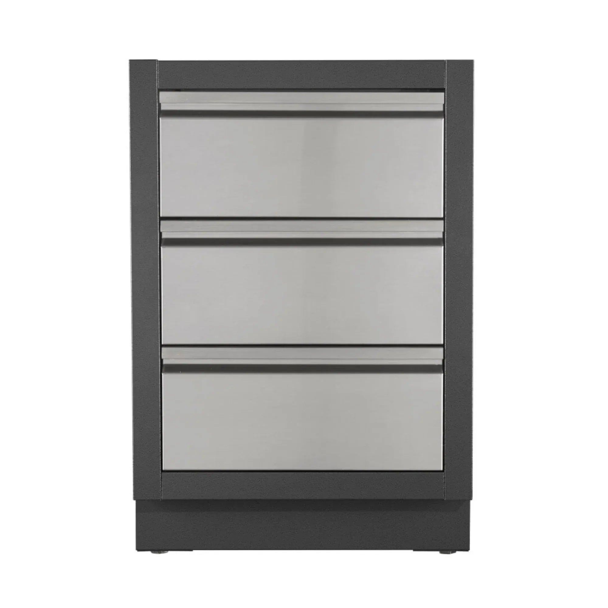 Napoleon Oasis 100 Outdoor Kitchen Island w/ Built-in 500 Series 32 Propane Grill  & Valet Gray Granite Countertop.