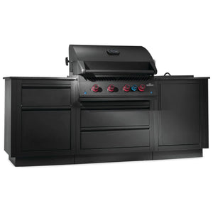 Napoleon Oasis 300 Outdoor Kitchen w/ Built-in 700 Series 32 Gas Grill & Black Pearl Granite Countertop.