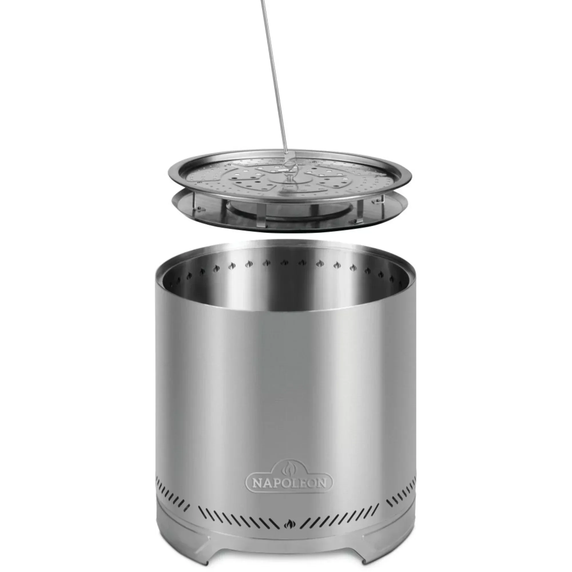 Napoleon Timberwolf 18-Inch Stainless Steel Smokeless Fire Pit.