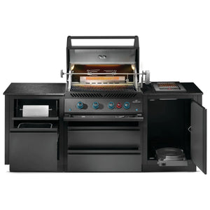 Napoleon Oasis 300 Outdoor Kitchen w/ Built-in 700 Series 32 Gas Grill & Black Pearl Granite Countertop.