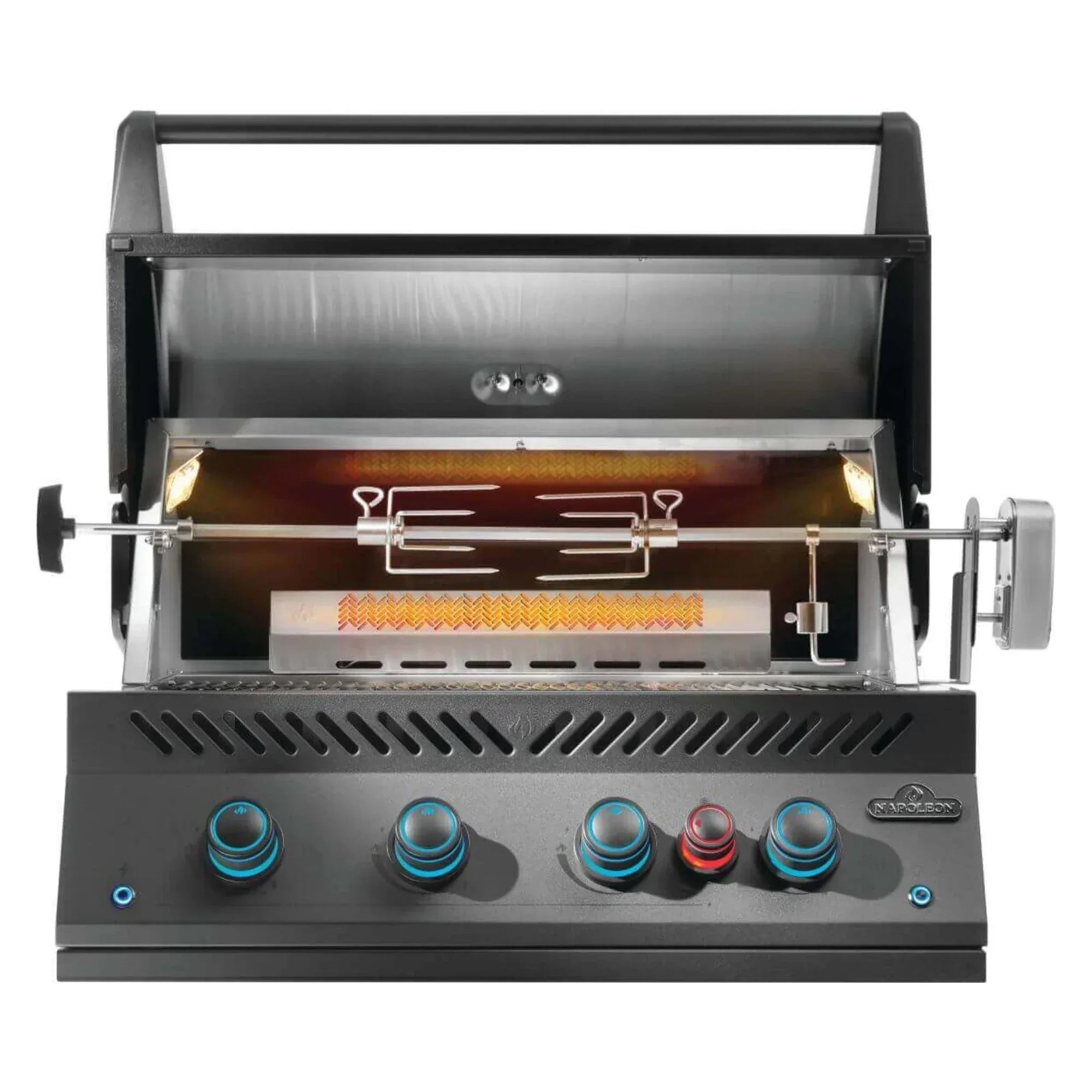 Napoleon Matte Black Built-in 700 Series 32-Inch RB Gas Grill w/ infrared Rear Burner.