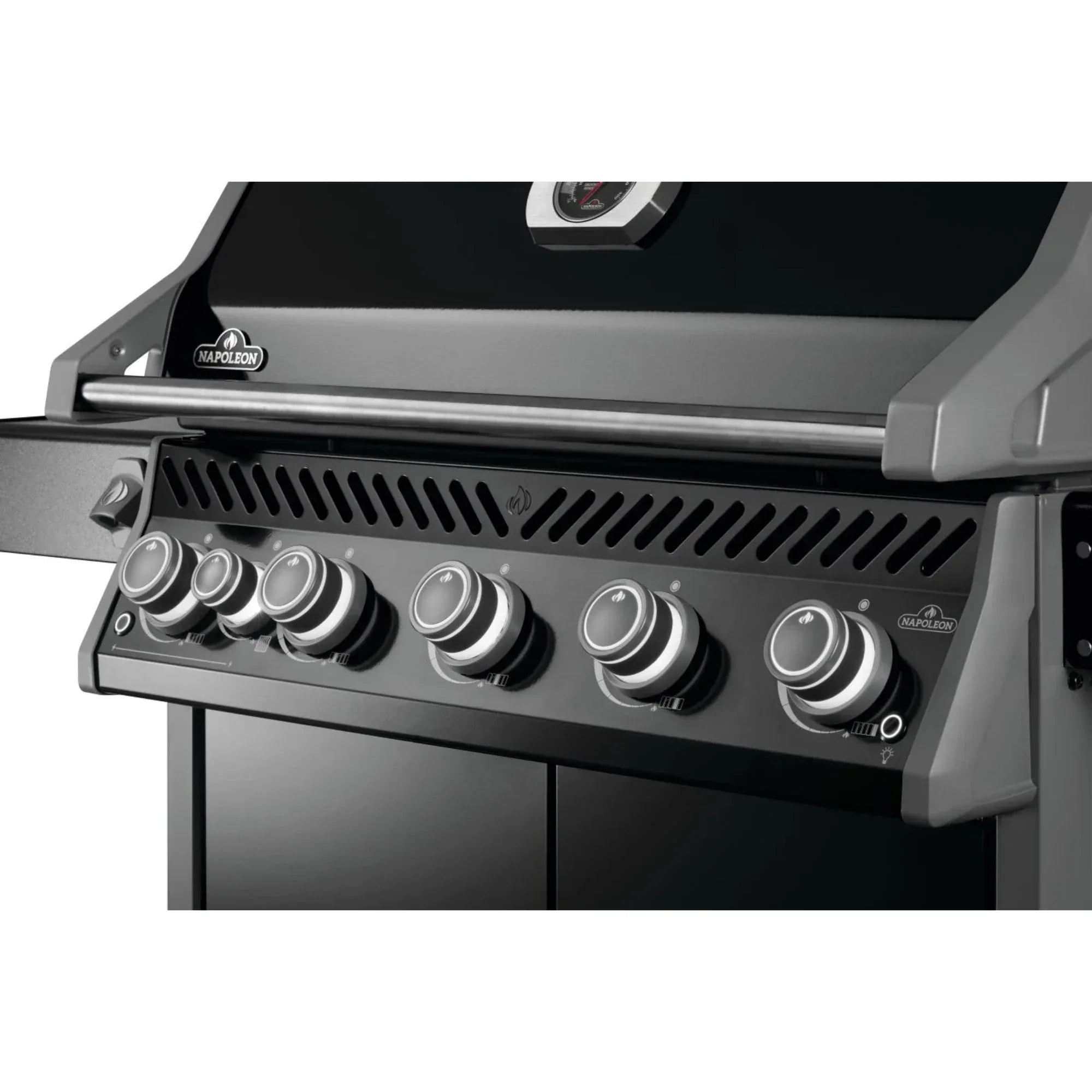 Napoleon Rogue PRO 625 SIB Black Freestanding Gas Grill w/ Infrared Side Burner.