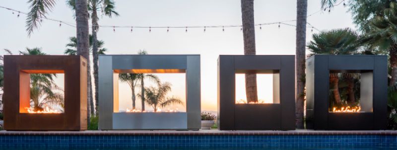 The Outdoor Plus Williams Outdoor Fireplace with Scupper - RTF (Ready to Finish).