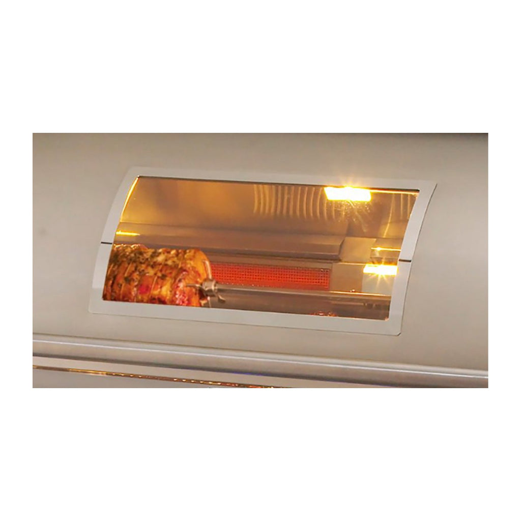 Fire Magic Aurora A660s 30-Inch Natural Gas Freestanding Grill with Backburner, Rotisserie Kit, Magic View Window and Analog Thermometer (A660S-8EAN-61-W).