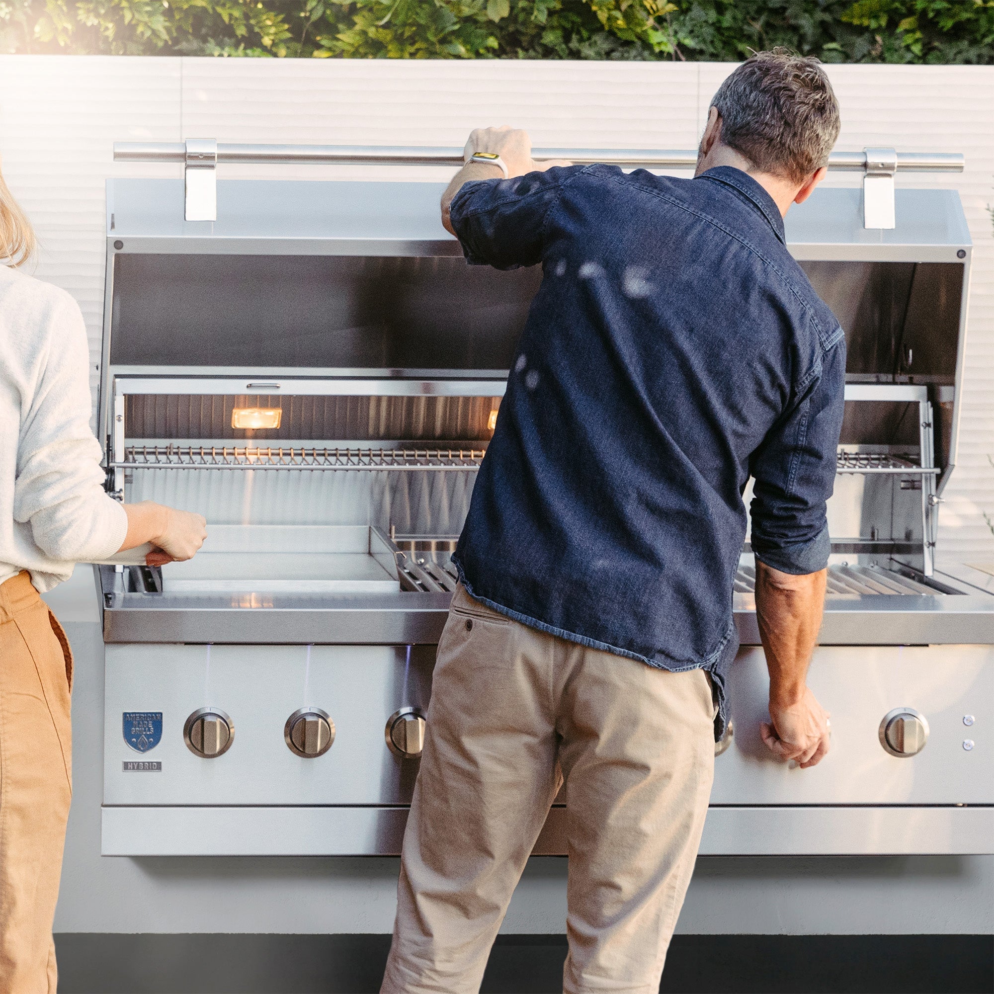 American Made Grills Encore - 54" Hybrid Grill.