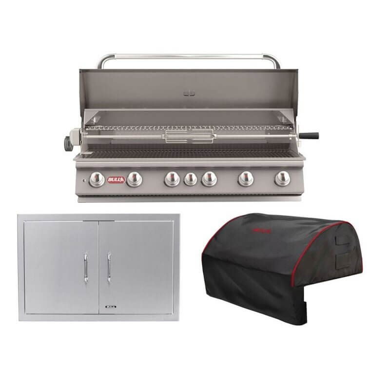 Bull 3-Piece Diablo 46-Inch 6-Burner Gas Grill Outdoor Kitchen Package.