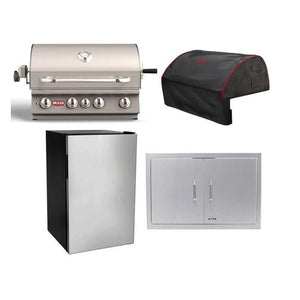 Bull 4-Piece Angus 30-Inch 4-Burner Gas Grill Outdoor Kitchen Package.