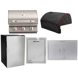 Bull 5-Piece Steer 25-Inch 3-Burner Gas Grill Outdoor Kitchen Package.