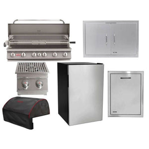 Bull 6-Piece Diablo 46-Inch 6-Burner Gas Grill Outdoor Kitchen Package.