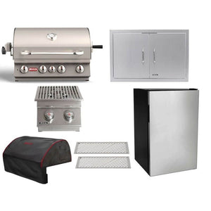 Bull 7-Piece Angus 30-Inch 4-Burner Gas Grill Outdoor Kitchen Package.