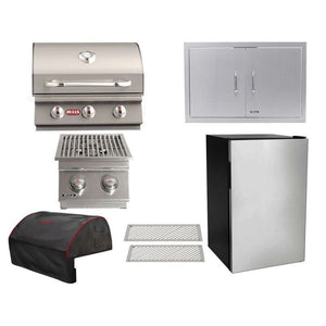 Bull 7-Piece Steer 25-Inch 3-Burner Gas Grill Outdoor Kitchen Package.