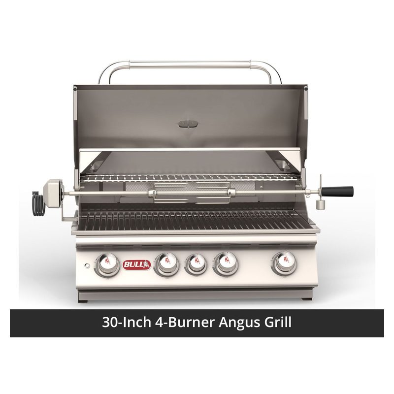 Bull 75-Inch Power Q Outdoor Grill Island | Charcoal Base & Grey Granite Countertop.