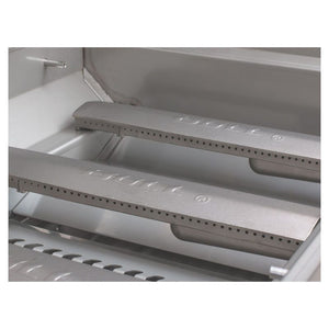 Bull 75-Inch Power Q Outdoor Grill Island | Charcoal Base & Grey Granite Countertop.