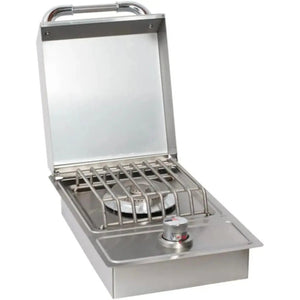 Bull 12" Stainless Steel Single Built-In Gas Side Burner.