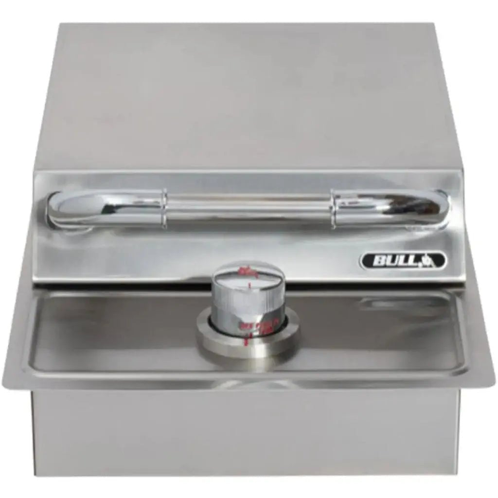 Bull 12" Stainless Steel Single Built-In Gas Side Burner.