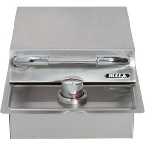 Bull 12" Stainless Steel Single Built-In Gas Side Burner.