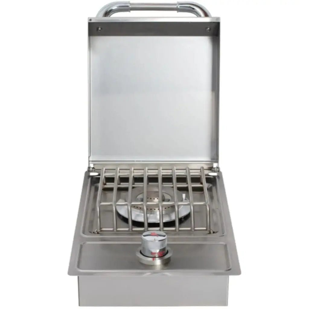 Bull 12" Stainless Steel Single Built-In Gas Side Burner.