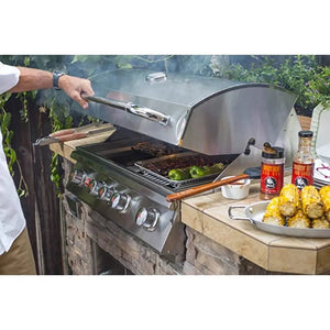 Bull 30" 4-Burner Angus Built-In Gas Grill with Infrared Backburner & Rotisserie.