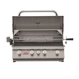 Bull 30" 4-Burner Angus Built-In Gas Grill with Infrared Backburner & Rotisserie.