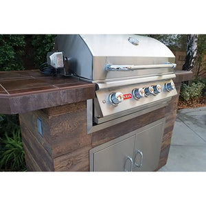 Bull 30" 4-Burner Angus Built-In Gas Grill with Infrared Backburner & Rotisserie.