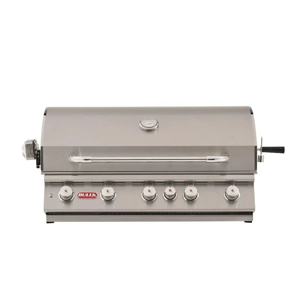 Bull 38" 5-Burner Brahma Built-In Gas Grill with Infrared Backburner & Rotisserie.