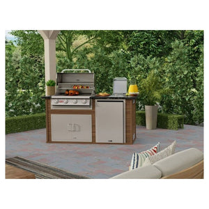 Bull 88-Inch ODK Outdoor Grill Island | Charcoal Base & White Granite Countertop.