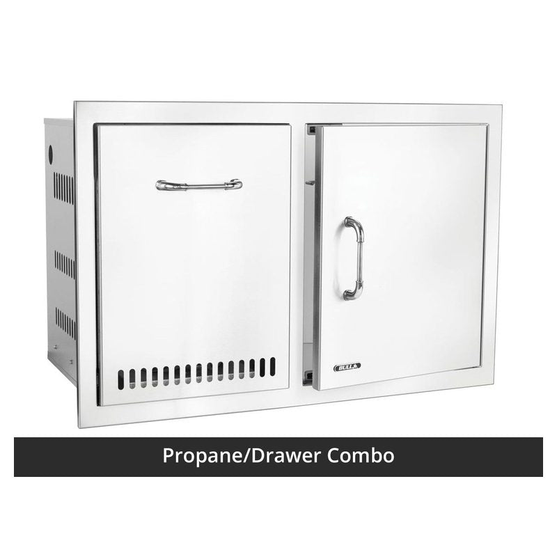 Bull 88-Inch ODK Outdoor Grill Island | Charcoal Base & White Granite Countertop.