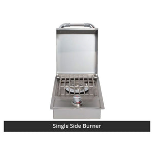Bull 75-Inch Power Q Outdoor Grill Island | Charcoal Base & Grey Granite Countertop.