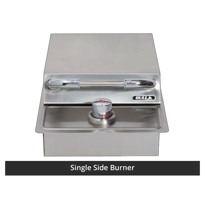 Bull 75-Inch Power Q Outdoor Grill Island | Charcoal Base & Grey Granite Countertop.