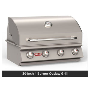 Bull 75-Inch Power Q Outdoor Grill Island | Charcoal Base & Grey Granite Countertop.