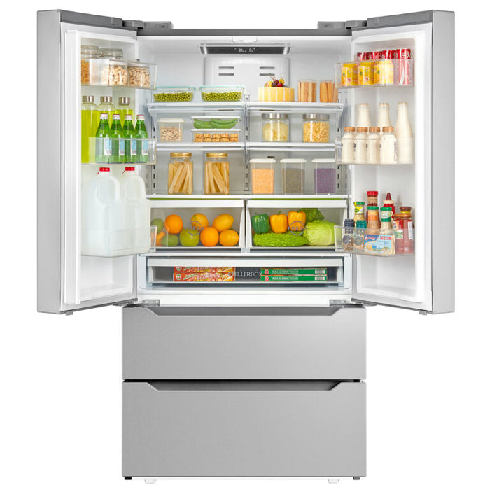 Cosmo 22.5 cu. ft. 4-Door French Door Refrigerator with Recessed Handle in Stainless Steel, Counter Depth - COS-FDR225RHSS